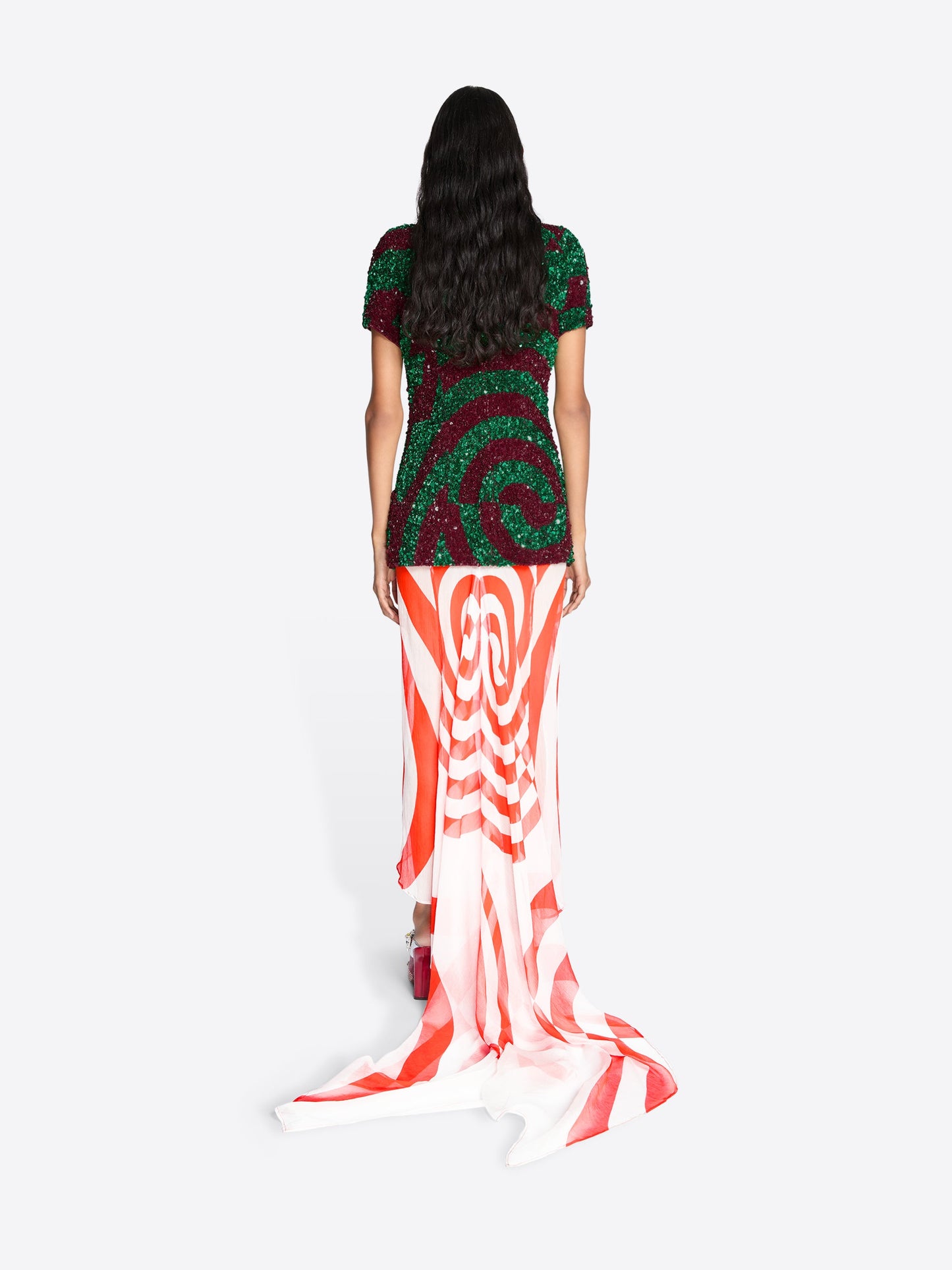 Printed Silk Skirt
